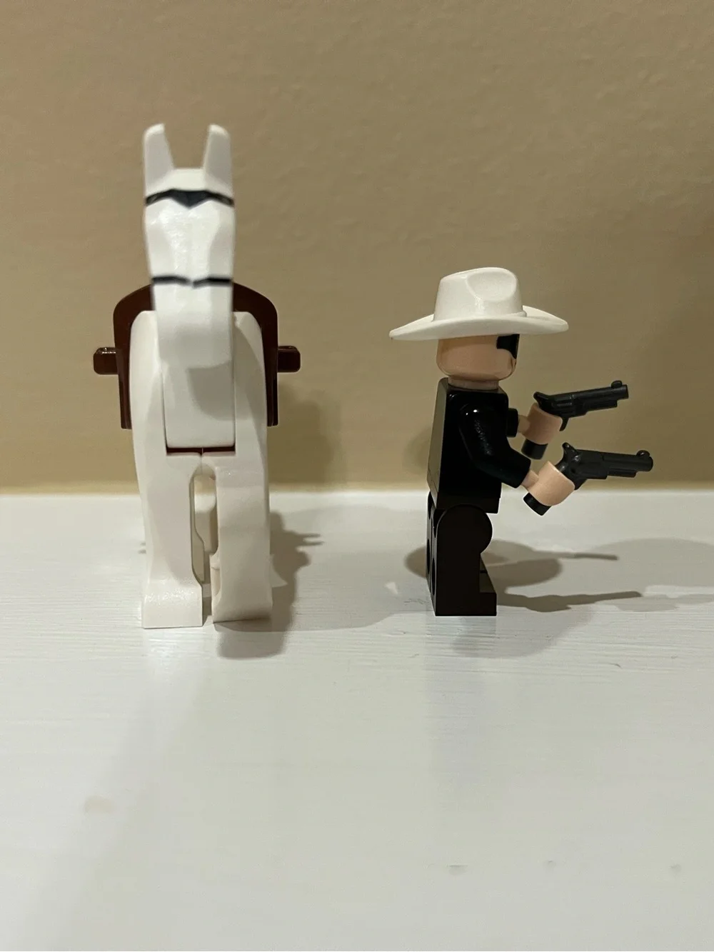 Lego Disney Lone Ranger with White Horse Mini Figure Toy With Accessories